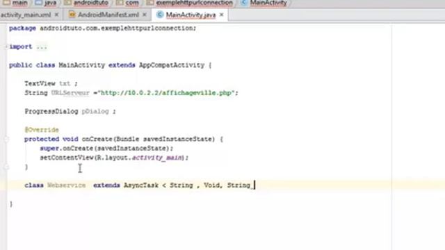 Un exemple de connexion a MySQL avec HttpURLConnection смотреть онлайн