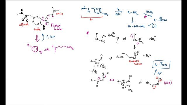 Sumatriptan Synthesis Explained - Organic Chemistry (Indoles, Diazotation) смотреть онлайн