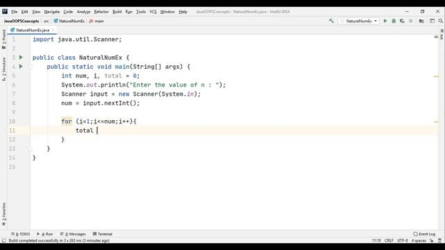 Java Program to find Sum of first N Natural Numbers using FOR LOOP. || Java Programming Tutorials смотреть онлайн