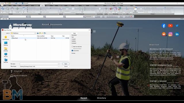 MicroSurvey CAD How to: Importing a .dxf File | Bench Mark смотреть онлайн