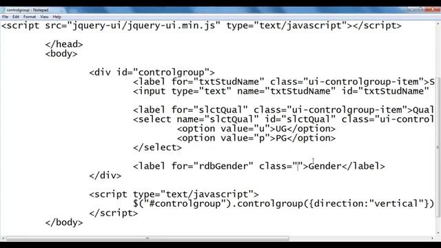 jQuery UI Control Group Tutorial | Control Group Widget in jQuery UI - jQuery UI Tutorial 19 смотреть онлайн