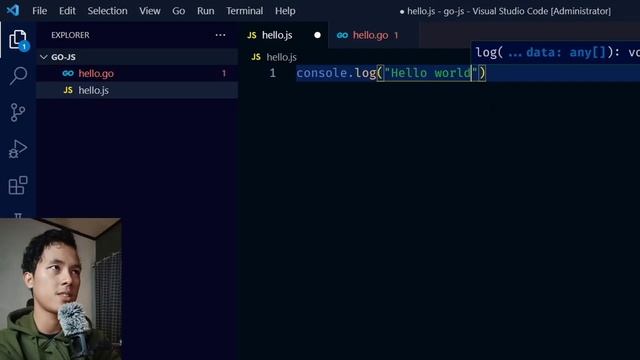 Membuat program Hello world di Javascript dan Golang смотреть онлайн