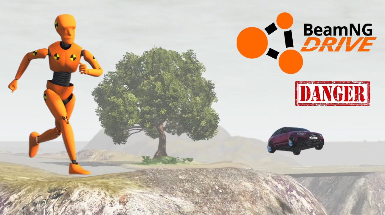 BeamNG Drive. Дорога вдруг закончилась! Автосимулятор краш-тестов смотреть онлайн