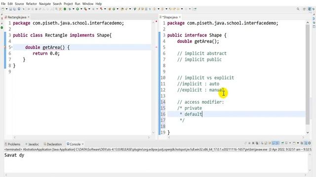 10. Abstraction Demo (Abstract class & Interface) khmer смотреть онлайн