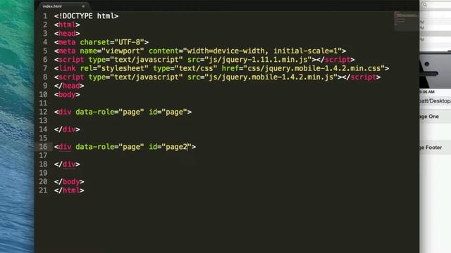 jQuery Mobile Pages Basic Structure смотреть онлайн