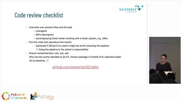 Alexandra Wörner: A data scientist's guide to code reviews смотреть онлайн