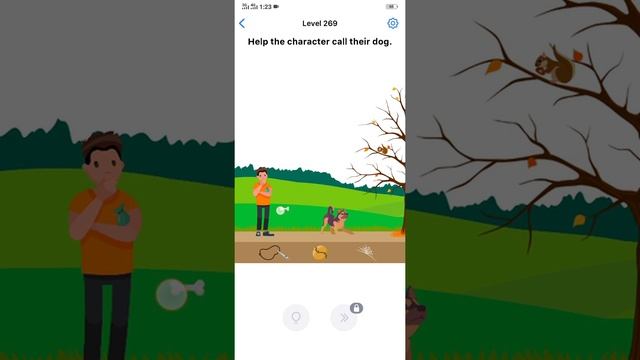 Easy game level 269 Halp the character call their dog walkthrough solution смотреть онлайн