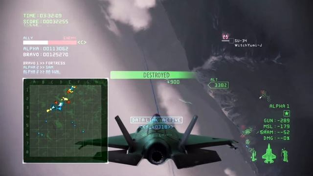 Ace Combat Infinity Alps Air Corrider HARD смотреть онлайн