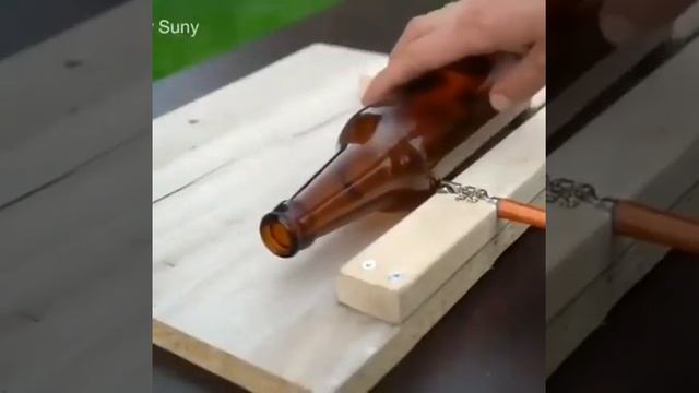 Как ровно разрезать стеклянную бутылку. смотреть онлайн