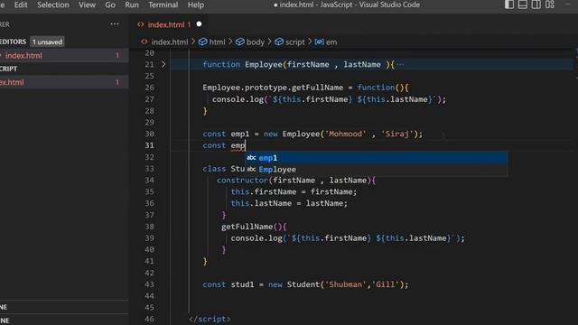 class vs constructor function JavaScript смотреть онлайн
