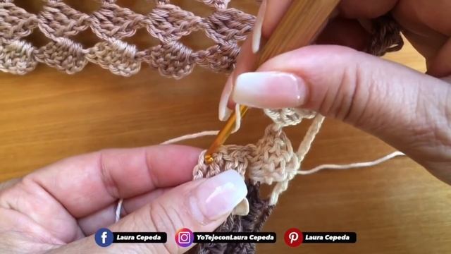 CÓMO TEJER  UN PONCHO DELGADO - FÁCIL Y RÁPIDO - YO TEJO CON LAURA CEPEDA
