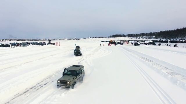 Гонки по снегу УАЗ 4х4 село Майя смотреть онлайн
