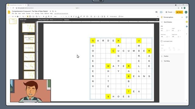 Make a Comprehension Crossword in Google Slides смотреть онлайн