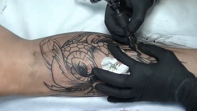 The owl - tattoo time lapse смотреть онлайн