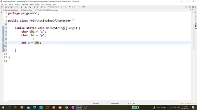 Find ASCII value of a character in Java смотреть онлайн
