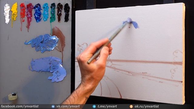 Trailer / Acrylic Painting Tutorial - Sea Landscape / ART Palette / Drawing Lessons / Морской пейза смотреть онлайн
