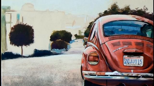 Этапы создания картины акриловыми красками. смотреть онлайн