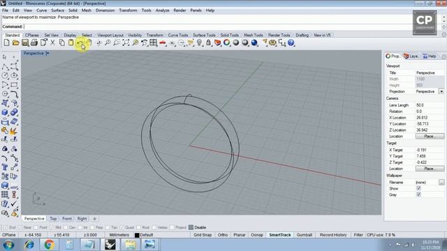 How to make a very simple band ring || CAD || Rhino-5 Software смотреть онлайн