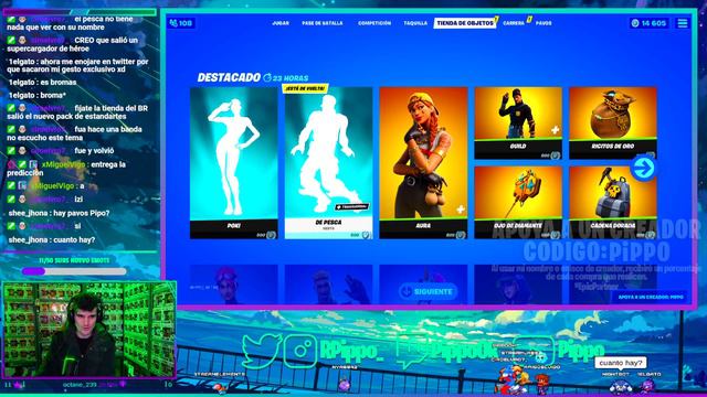 ALERTAS, TIENDA, SUPERCARGADOR - FORTNITE