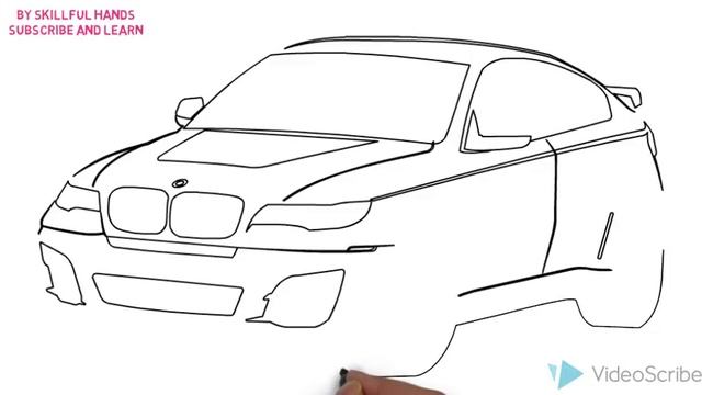 How to Draw a BMW X6 / Как нарисовать BMW X6 смотреть онлайн