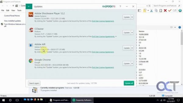 Kaspersky Software Updater Tool - Update All Your Software From One Place