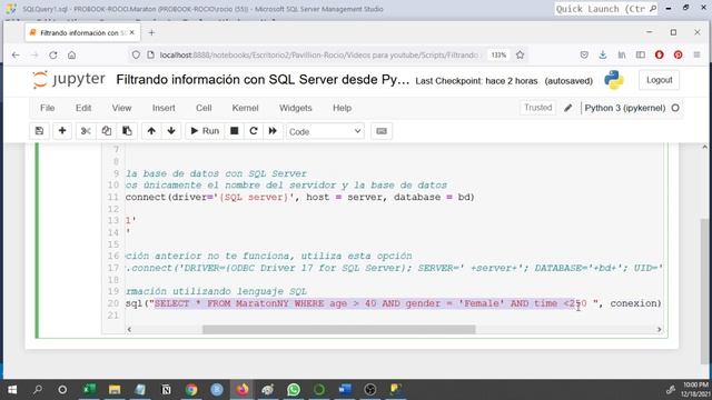Filtrando Información con SQL desde Python смотреть онлайн