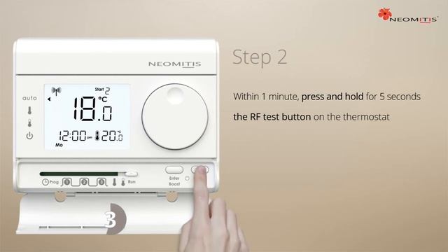 Pairing - [Tutorials RT7RFPLUS room thermostat] смотреть онлайн