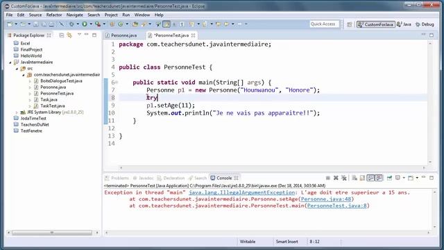JAVA (Intermédiaire) - 19 - Les exceptions en Java смотреть онлайн