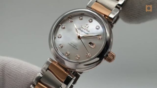 Обзор часов Omega De Ville Ladymatic Co-Axial Chronometer 34 mm 425.20.34.20.55.004 смотреть онлайн