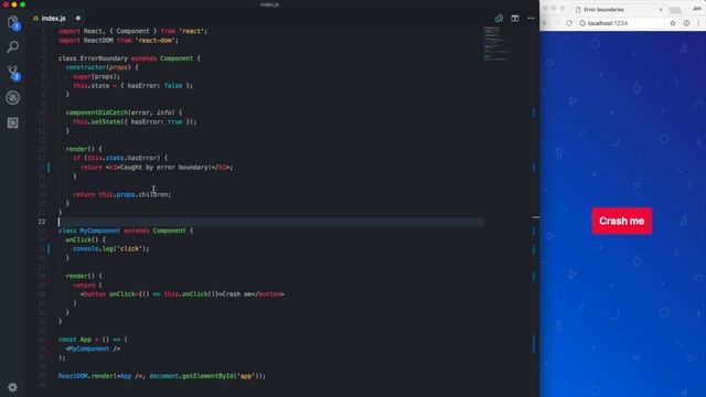 Error Boundaries in React смотреть онлайн
