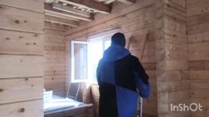Дом из бруса. выпиливание большого дверного проёма
