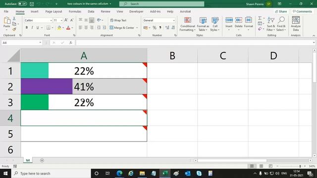 Two colours in one Excel cell смотреть онлайн