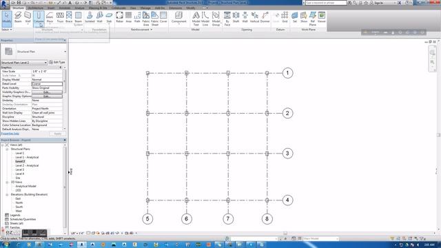 1. Starting Model with Revit Strucuture- Creating Grid, Columns, Beams, Analytical Levels смотреть онлайн