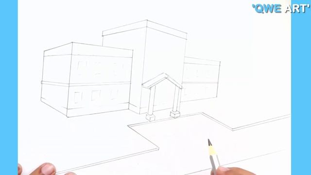School Drawing | How to draw a school ? смотреть онлайн