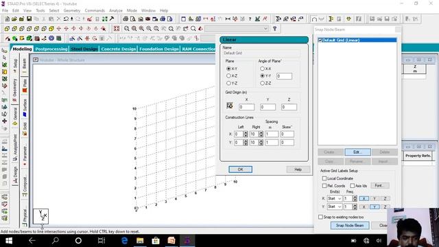 Staad Pro - Geometry Creation - Snap Node Method. смотреть онлайн
