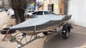 Вельбот 37 тент наш сайт tentnalodku.ru #boatcover