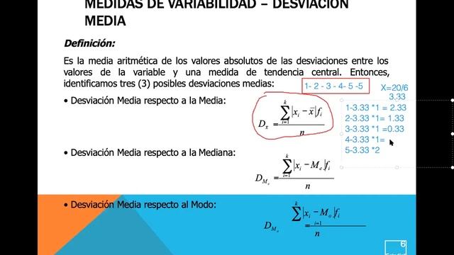 Medidas de dispersión parte 1 смотреть онлайн