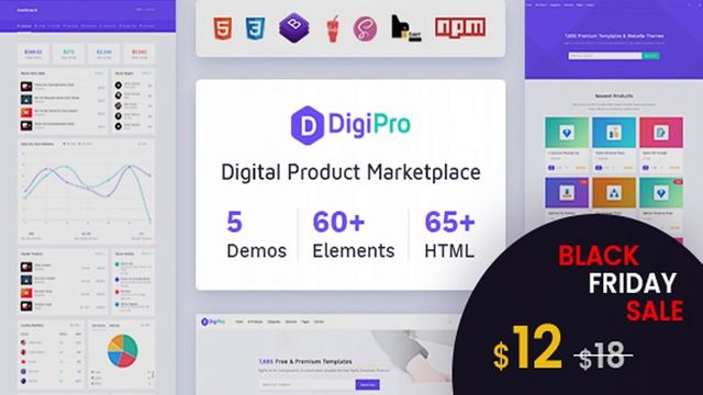 DigiPro - Digital Marketplace HTML Template with Dashboard | Themeforest Website Templates and смотреть онлайн