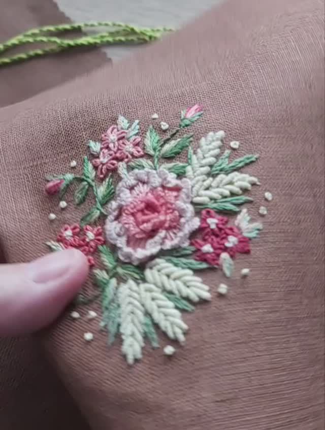 Вышивка для крышки шкатулки РОЗА смотреть онлайн