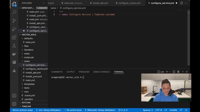 Как написать роль Ansible? Vector - замена Logstash
