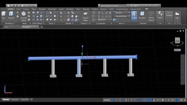 MS Pillar shape in AutoCAD 2018. смотреть онлайн