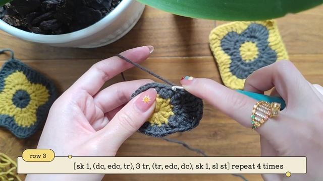how to crochet flower granny square смотреть онлайн