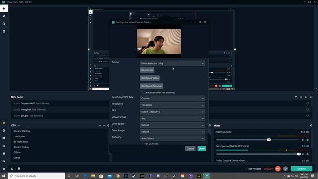 Nikon Webcam Utility Software Setup and Review [No Capture Card] (Livestream OBS as example) смотреть онлайн