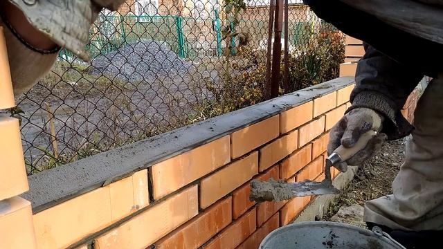 Кладка кирпича под прут (пролеты)