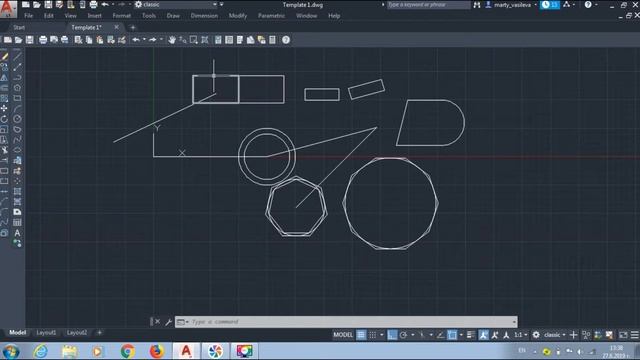 Martina's AutoCAD 2020 LESSON 4 - commands MIRROR, OFFSET & ZOOM смотреть онлайн