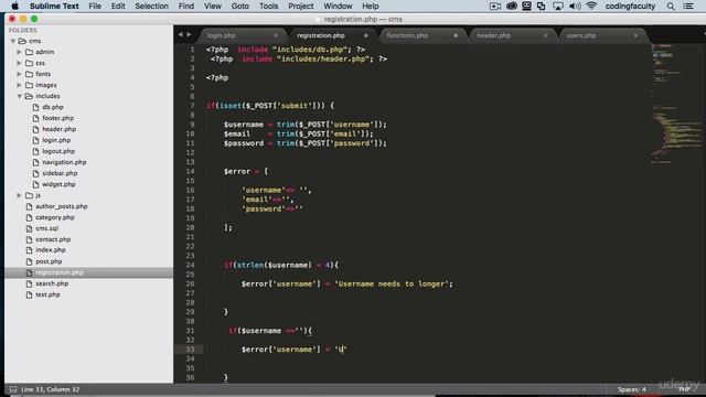 4 Validation for registration - NEW REGISTRATION SYSTEM - PHP COURSE CMS PROJECT смотреть онлайн