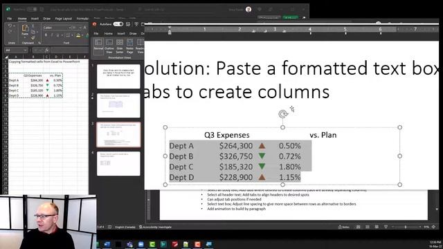 Excel Tip: Copy Excel cells to text box table in PowerPoint to animate by row смотреть онлайн