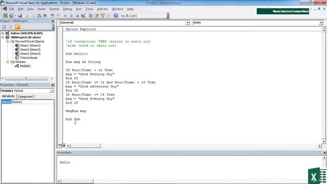 34. Multiple Criteria Plus Nested Ifs || VBA Tutorial || Lecture || Microsoft Excel || смотреть онлайн