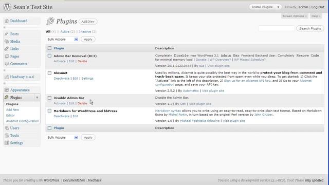 How to Remove the Admin Bar in Wordpress 3.1 смотреть онлайн
