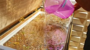 "ЗОЛОТОЙ" стол из Эпоксидной смолы